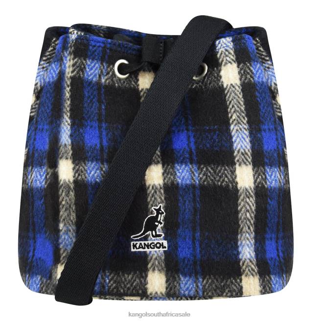 Kangol Unisex FB6D972 Checker II Bucket Bag Accessories Navy Plaid