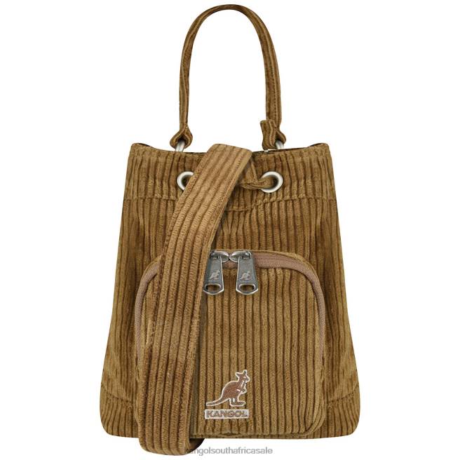 Kangol Unisex FB6D977 Cord V Pocket Bucket Bag Accessories Brown