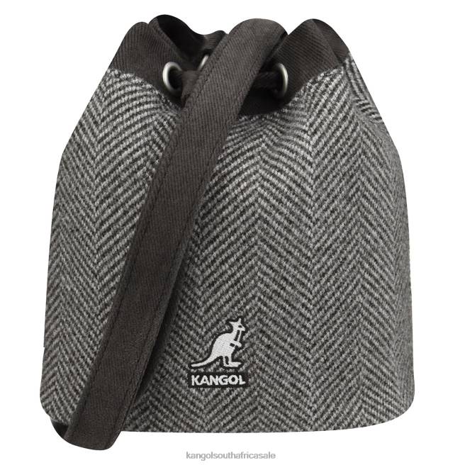 Kangol Unisex FB6D979 Herringbone Bucket Bag Accessories Grey