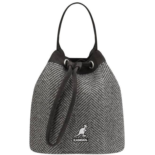 Kangol Unisex FB6D979 Herringbone Bucket Bag Accessories Grey