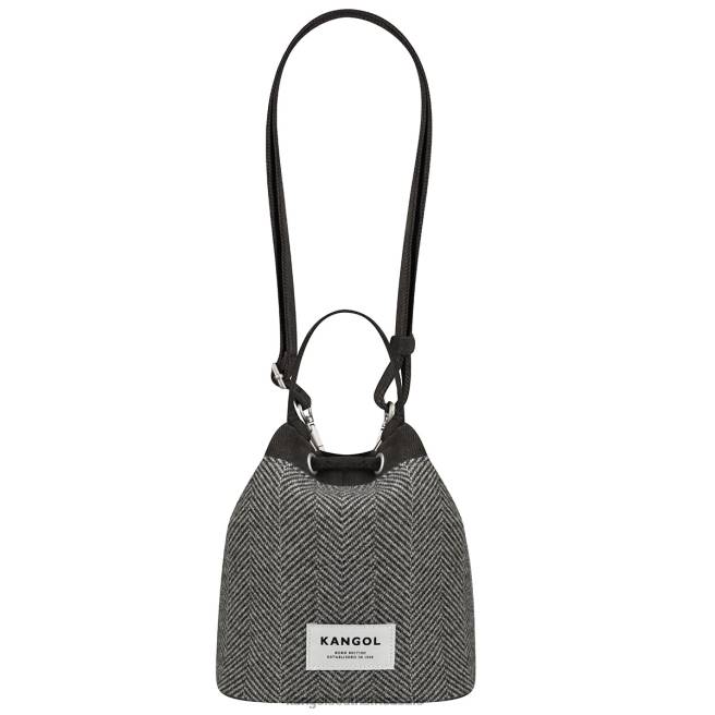 Kangol Unisex FB6D979 Herringbone Bucket Bag Accessories Grey