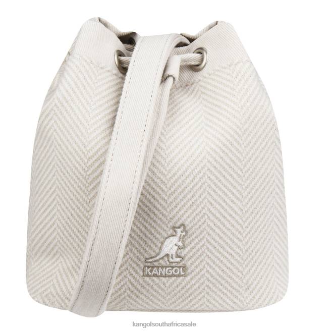 Kangol Unisex FB6D980 Herringbone Bucket Bag Accessories Ivory