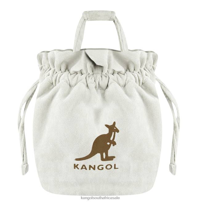 Kangol Unisex FB6D992 Velvet Drawstring Bag Accessories Ivory