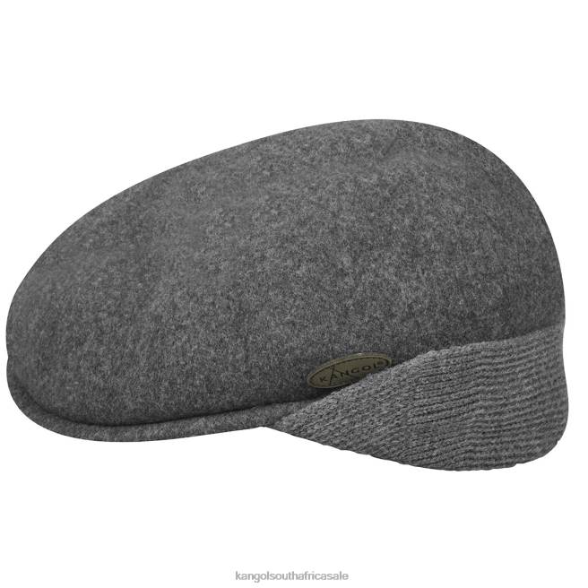 Kangol Unisex FB6D149 Wool 504 Earflap Accessories Dark Flannel