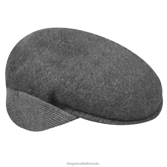 Kangol Unisex FB6D149 Wool 504 Earflap Accessories Dark Flannel