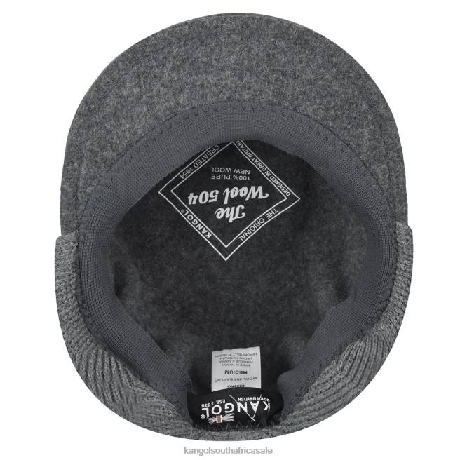 Kangol Unisex FB6D149 Wool 504 Earflap Accessories Dark Flannel