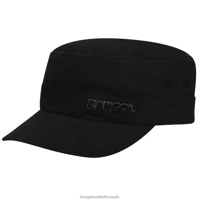 Kangol Unisex FB6D259 Cotton Twill Army Cap Accessories Black