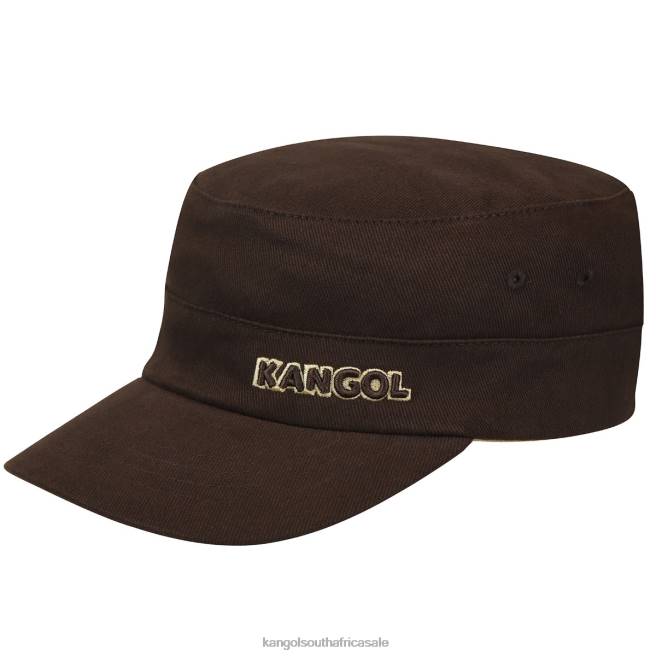 Kangol Unisex FB6D260 Cotton Twill Army Cap Accessories Brown