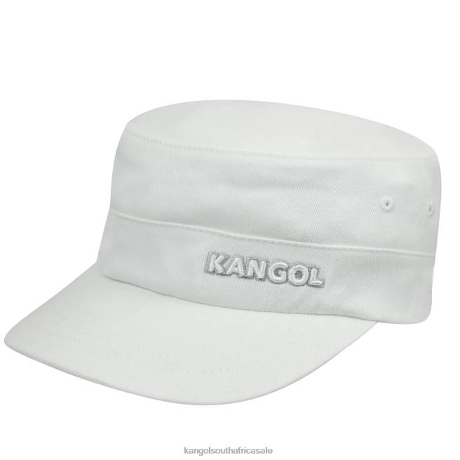 Kangol Unisex FB6D266 Cotton Twill Army Cap Accessories White