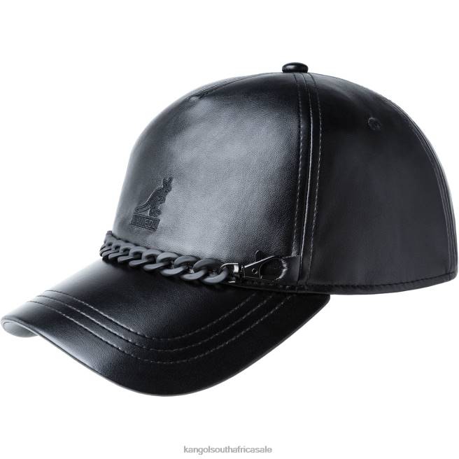 Kangol Unisex FB6D290 Chain Faux Leather Baseball Accessories Black