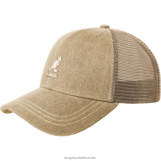 Kangol Unisex FB6D293 Distressed Cotton Mesh Baseball Accessories Oat