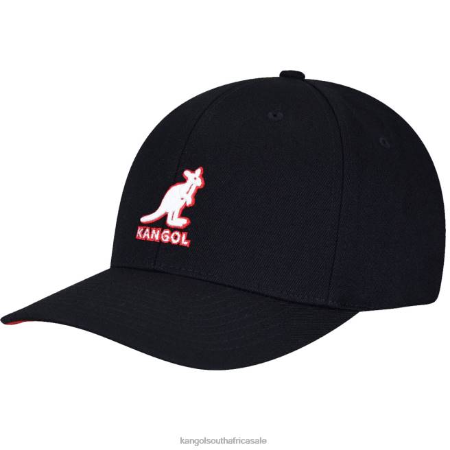 Kangol Unisex FB6D298 3D Wool Flexfit Baseball Accessories Black