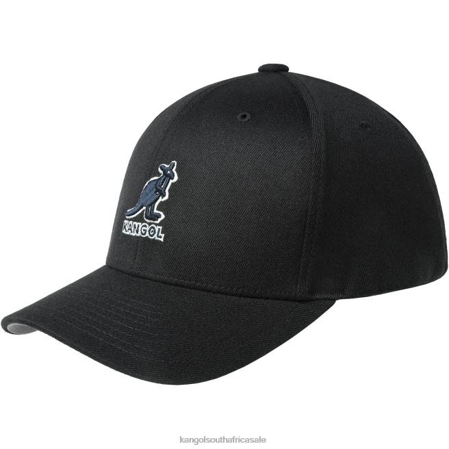 Kangol Unisex FB6D299 3D Wool Flexfit Baseball Accessories Black
