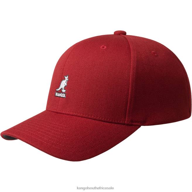 Kangol Unisex FB6D312 Wool Flexfit Baseball Accessories Barn Red