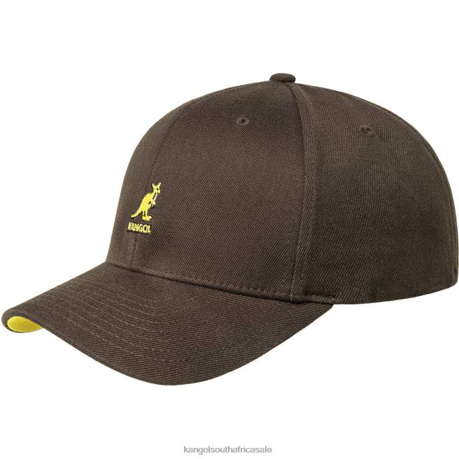 Kangol Unisex FB6D328 Wool Flexfit Baseball Accessories Peat Brown