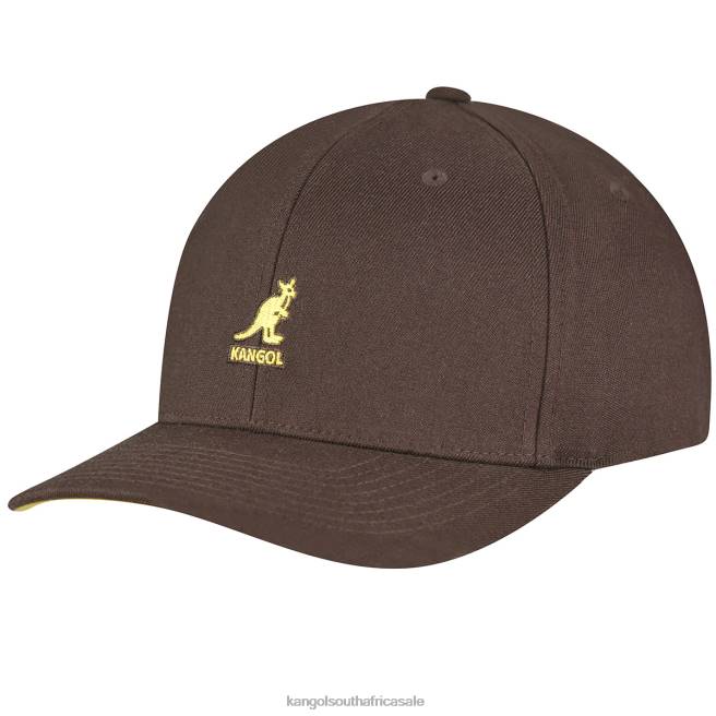 Kangol Unisex FB6D328 Wool Flexfit Baseball Accessories Peat Brown