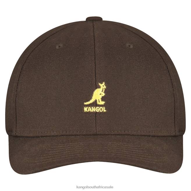 Kangol Unisex FB6D328 Wool Flexfit Baseball Accessories Peat Brown