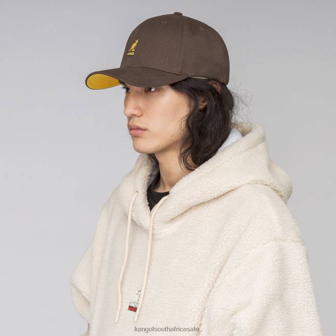 Kangol Unisex FB6D328 Wool Flexfit Baseball Accessories Peat Brown