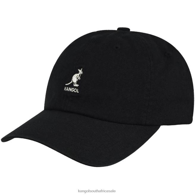 Kangol Unisex FB6D337 Washed Baseball Accessories Black