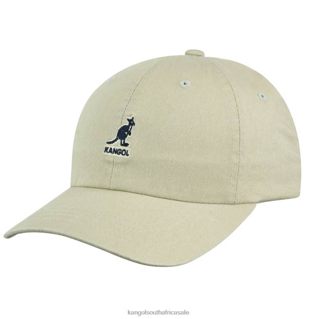 Kangol Unisex FB6D338 Washed Baseball Accessories Khaki