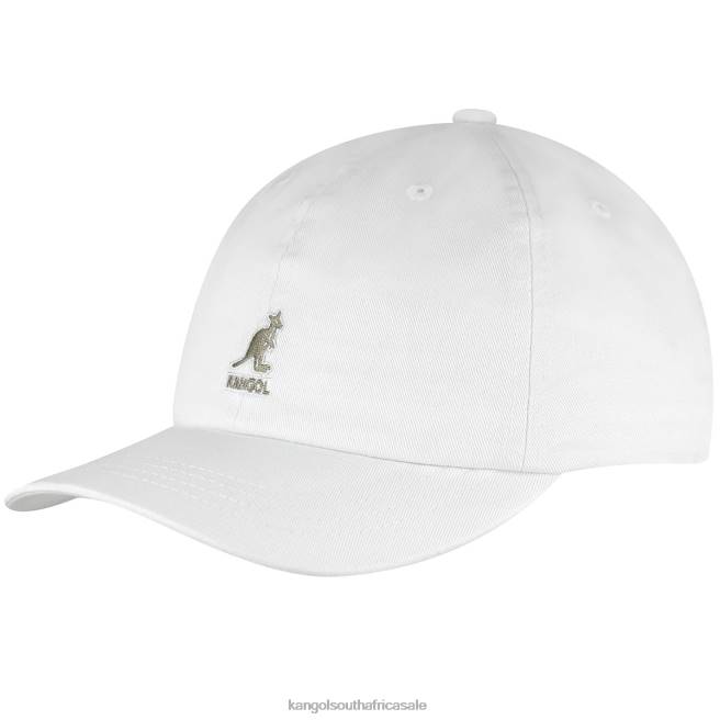Kangol Unisex FB6D342 Washed Baseball Accessories White