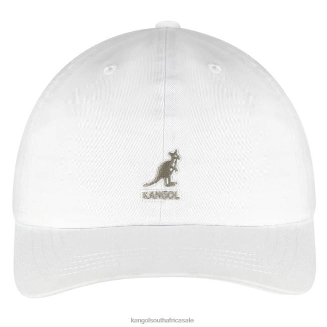 Kangol Unisex FB6D342 Washed Baseball Accessories White