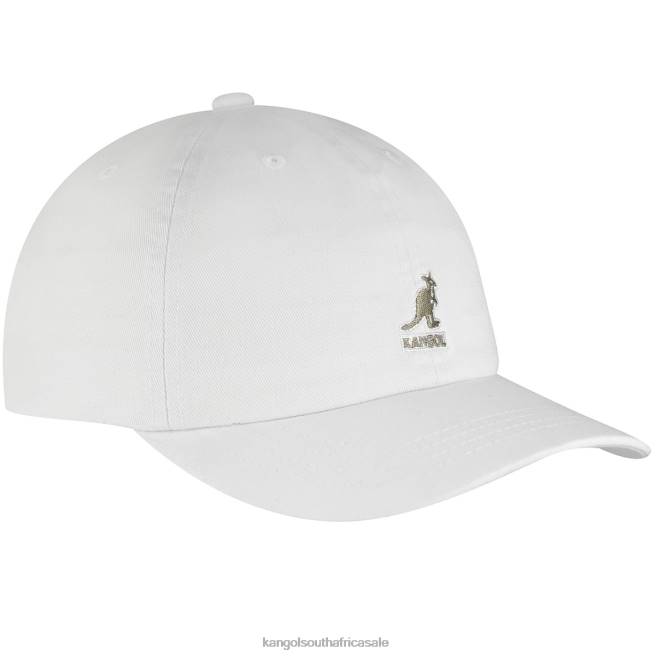 Kangol Unisex FB6D342 Washed Baseball Accessories White