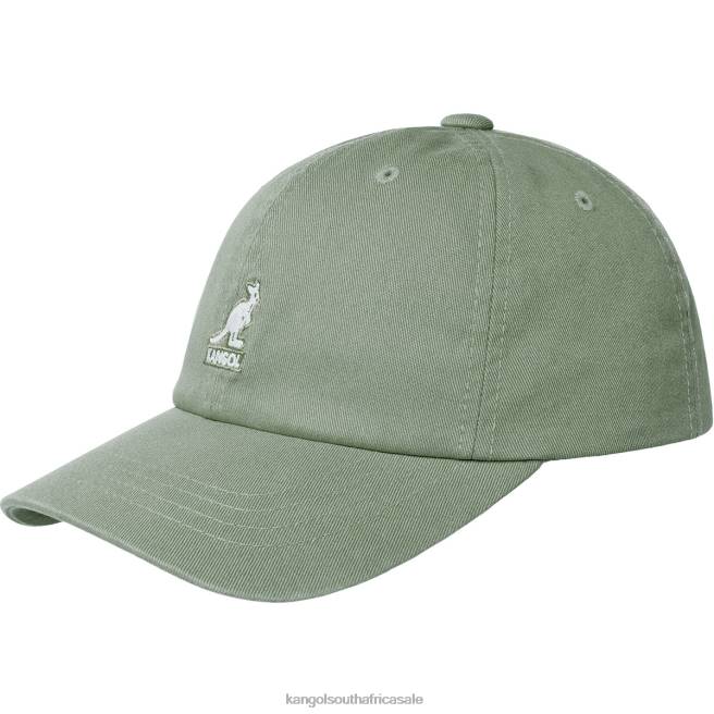 Kangol Unisex FB6D345 Washed Baseball Accessories Oil Green