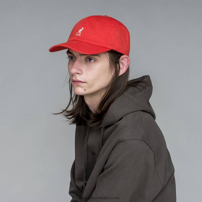 Kangol Unisex FB6D347 Washed Baseball Accessories Cherry Glow
