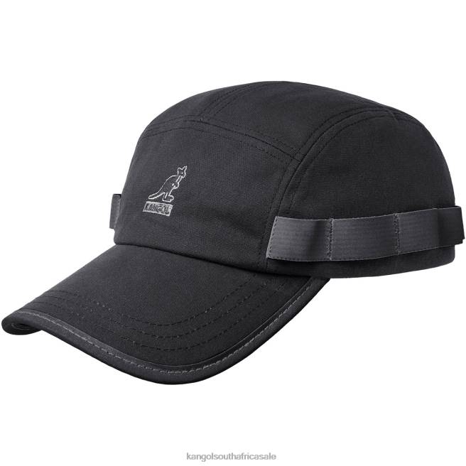 Kangol Unisex FB6D361 Waxed Utility 5 Panel Cap Accessories Black