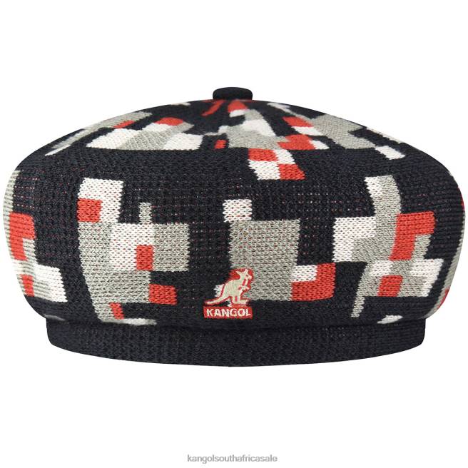 Kangol Unisex FB6D398 Pixelated Plaid Beret Accessories Deep Springs/Nickel