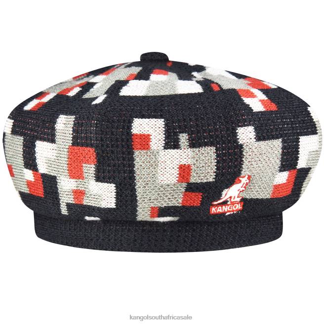Kangol Unisex FB6D398 Pixelated Plaid Beret Accessories Deep Springs/Nickel