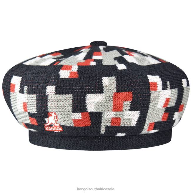 Kangol Unisex FB6D398 Pixelated Plaid Beret Accessories Deep Springs/Nickel