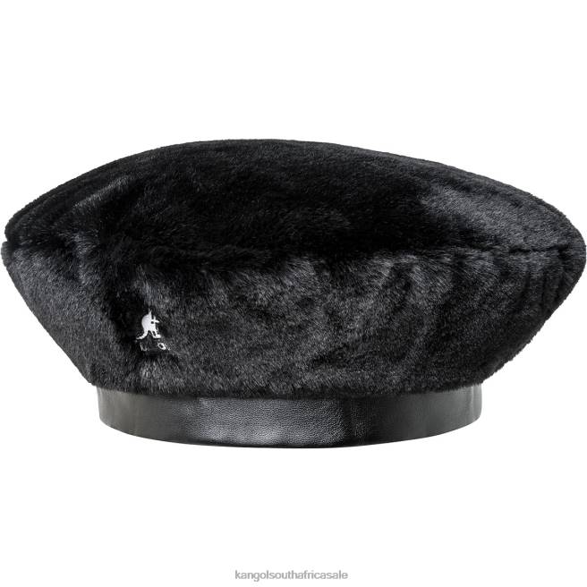 Kangol Unisex FB6D403 Faux Fur Beret Accessories Solid Black