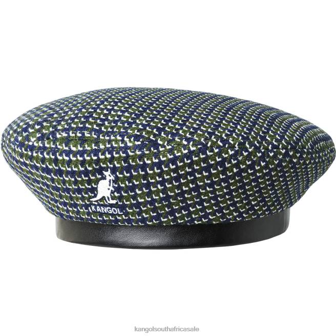 Kangol Unisex FB6D426 Tooth Grid Beret Accessories Forest/Navy