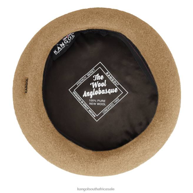 Kangol Unisex FB6D428 Anglobasque Beret Accessories Camel