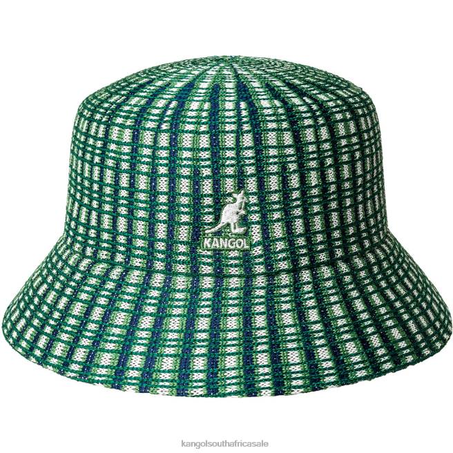 Kangol Unisex FB6D480 Prep Plaid Bucket Accessories Green Plaid