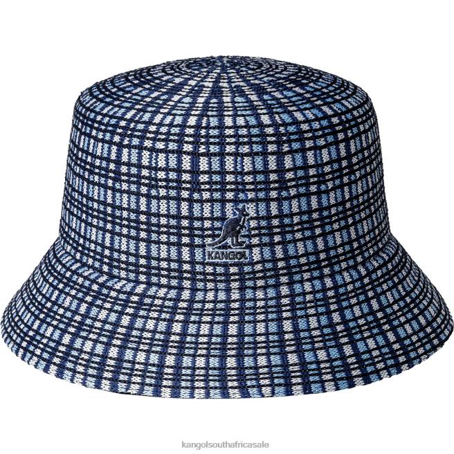 Kangol Unisex FB6D481 Prep Plaid Bucket Accessories Blue Plaid
