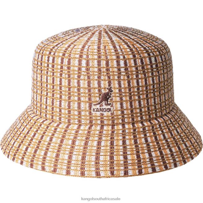 Kangol Unisex FB6D482 Prep Plaid Bucket Accessories Natural Plaid