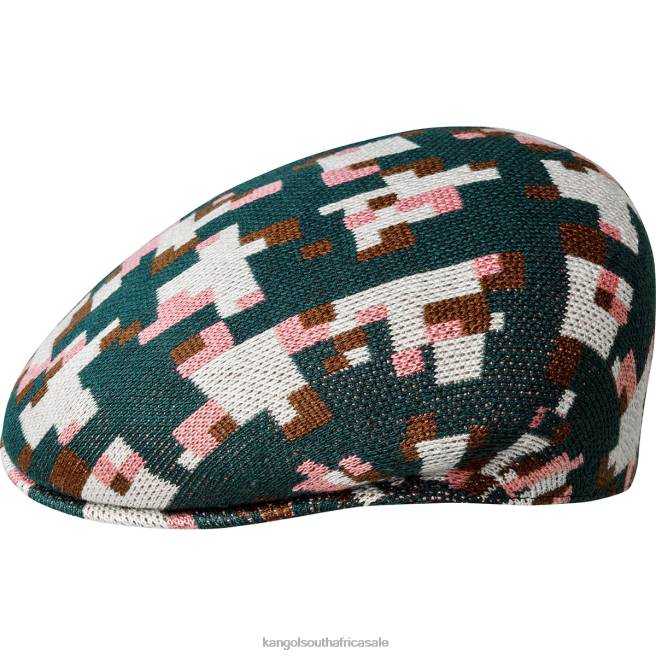 Kangol Unisex FB6D53 Pixelated Plaid 504 Accessories Deep Springs/Nickel