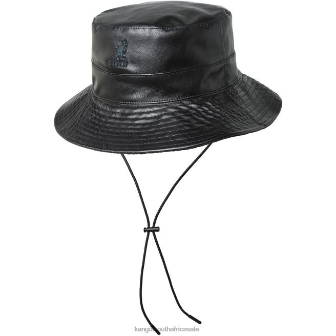 Kangol Unisex FB6D544 Faux Leather Reversible Bucket Accessories Black
