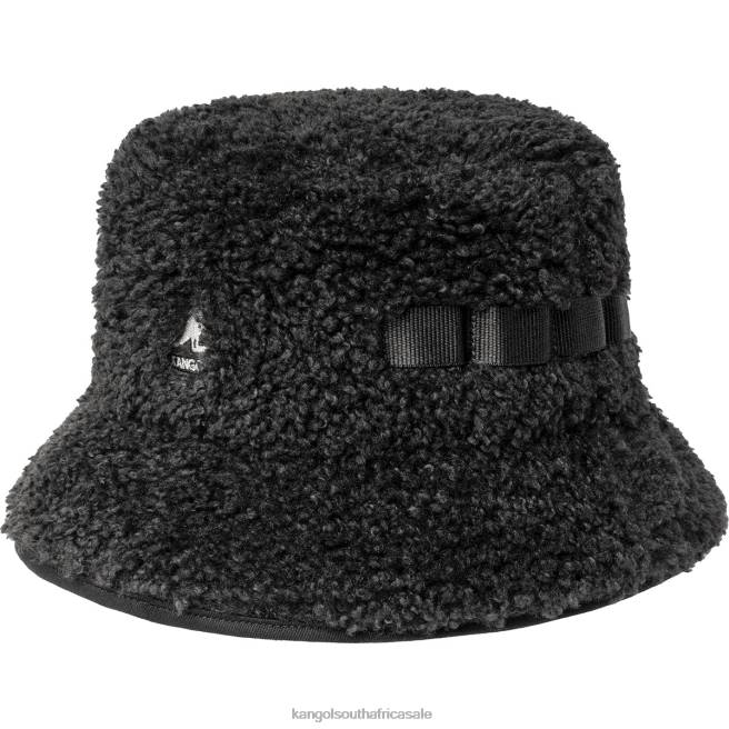 Kangol Unisex FB6D553 Faux Shearling Utility Bucket Accessories Black