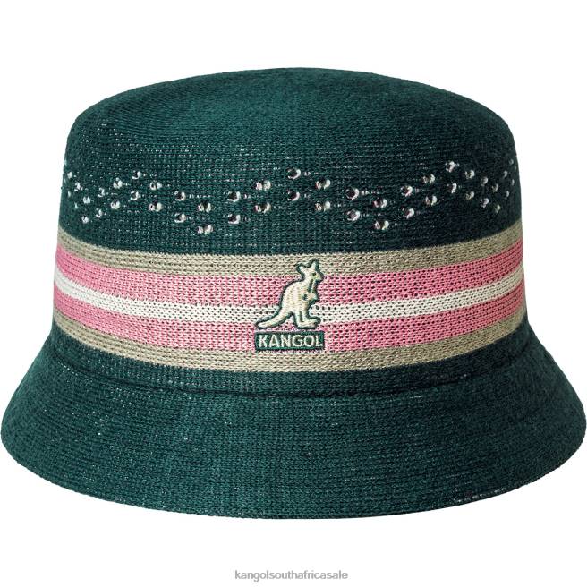 Kangol Unisex FB6D571 Slick Stripe Bin Accessories Pine