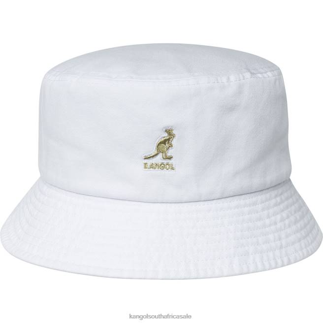 Kangol Unisex FB6D583 Washed Bucket Hat Accessories White