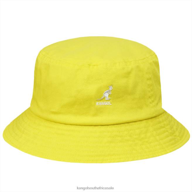 Kangol Unisex FB6D585 Washed Bucket Hat Accessories Lemon Sorbet