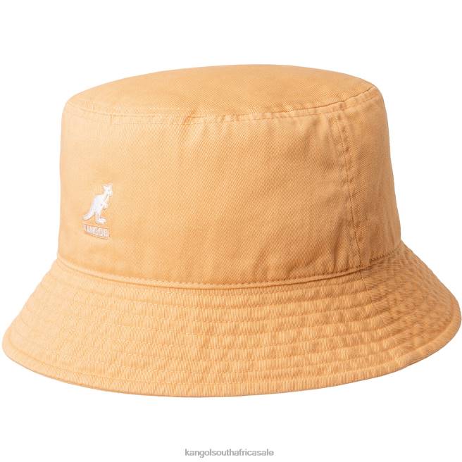 Kangol Unisex FB6D592 Washed Bucket Hat Accessories Papaya Milk