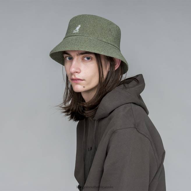 Kangol Unisex FB6D624 Bermuda Bucket Accessories Oil Green