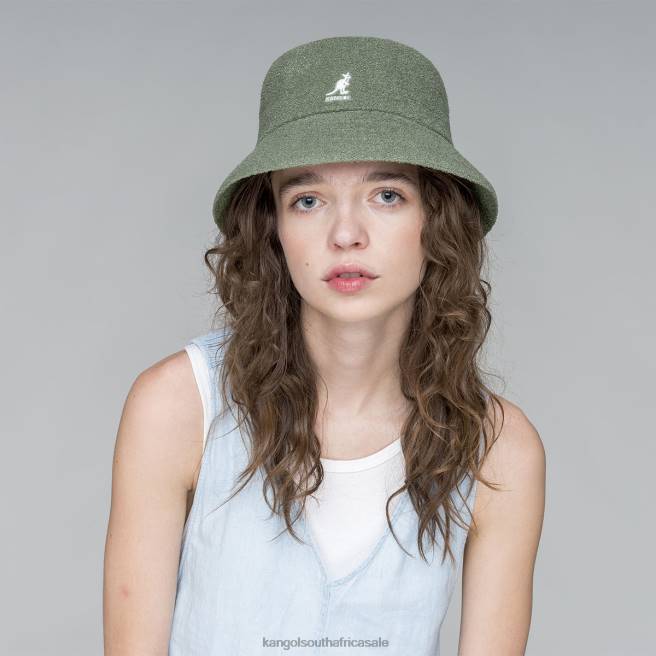 Kangol Unisex FB6D624 Bermuda Bucket Accessories Oil Green