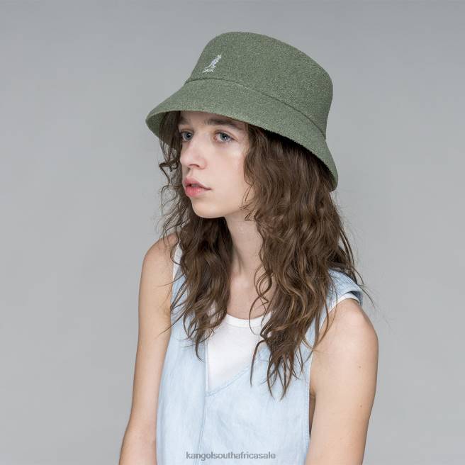Kangol Unisex FB6D624 Bermuda Bucket Accessories Oil Green