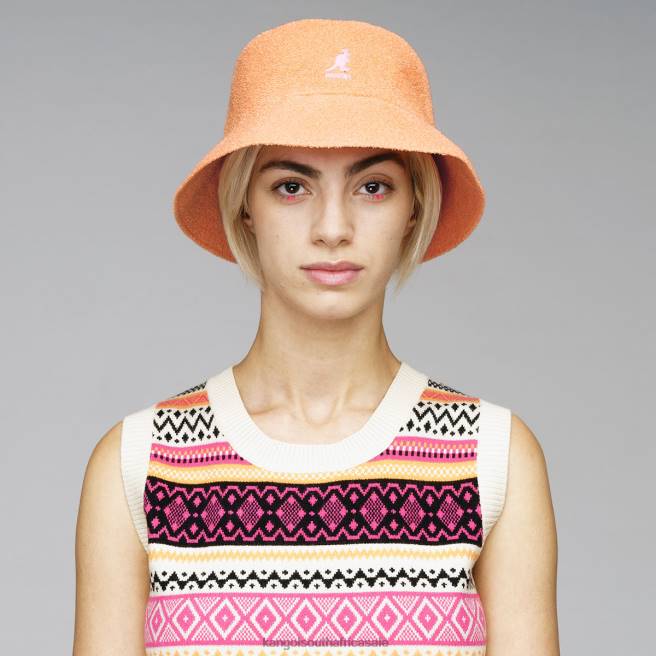 Kangol Unisex FB6D632 Bermuda Bucket Accessories Papaya Milk